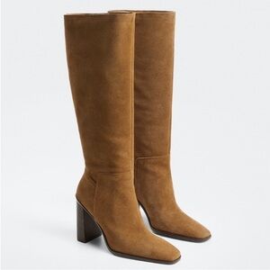 Mango Suede Heeled Boots